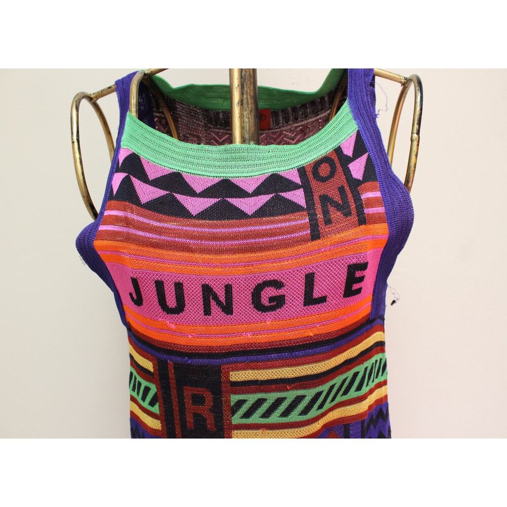 Missoni Chevron Colorful Jungle Words Knit Dress Size 40/US 4 - Picture 11 of 12